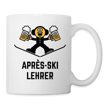 Après-Ski Lehrer (Bier / Karikatur / 3C) - Tasse - Weiß - Rechts