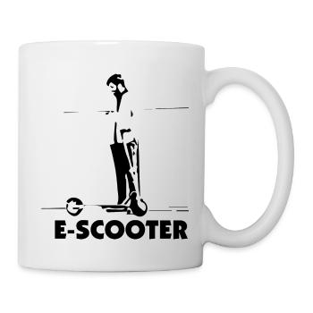 E-Scooter E-Roller Scooter - Tasse - Weiß - Rechts