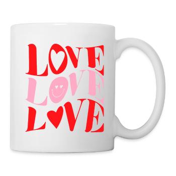 Valentine's Day Love Design - Mug blanc - blanc - Droite