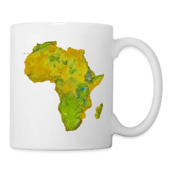 Afrika physische Karte - Tasse - Weiß - Rechts