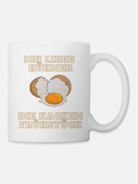Funny Chicken Spruch - Tasse - Weiß