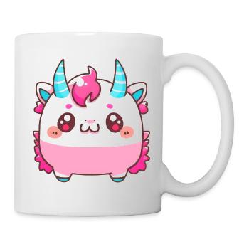 Cute Little Vampire Unicorn Monster Comic Style - Mug - white - Right