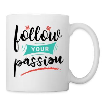 Suivez votre passion - Mug blanc - blanc - Droite