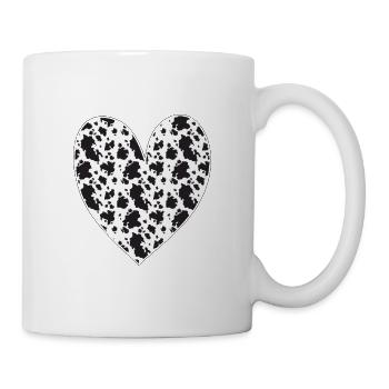 Cœur de vache, SAINT-VALENTIN BEAU COEUR - Mug blanc - blanc - Droite