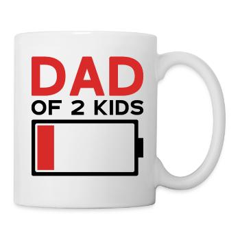 DAD OF 2 KIDS - Tasse - Weiß - Rechts