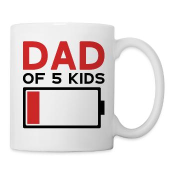 DAD OF 5 KIDS - Mug - white - Right