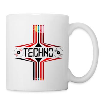 Techno - Rave - Party - Mug blanc - blanc - Droite