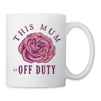 Cette maman n’est pas en service - Mug blanc - blanc - Droite