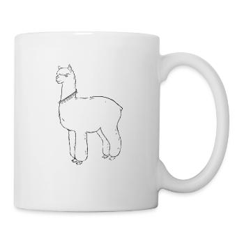 Lama, Lama-Liebhaber - Tasse - Weiß - Rechts