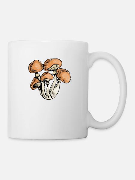 Psychedelic Mushroom, Hippie - Mug - white