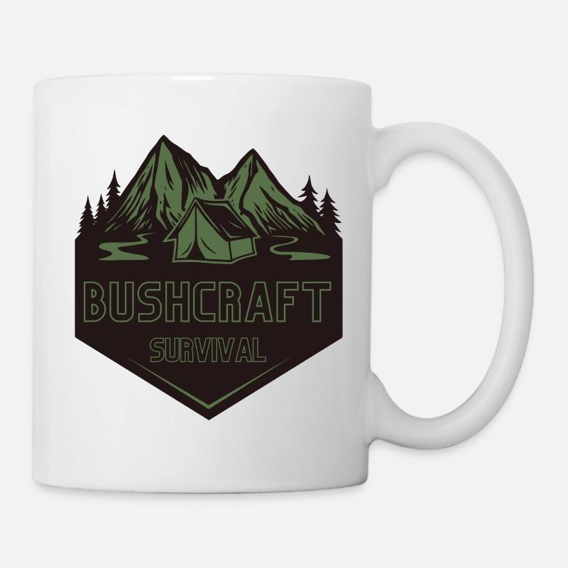 Bushcraft survival - Mug - white