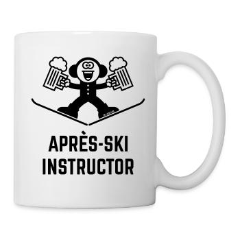 Après-Ski Instructor (Bier / Karikatur / 1C) - Tasse - Weiß - Rechts