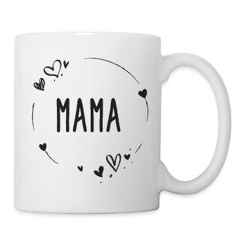 Mama Herzen Muttertag für Mutter - Tasse - Weiß - Rechts