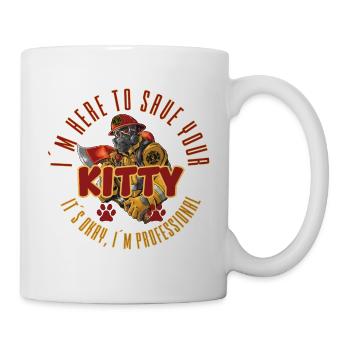 Feuerwehrmann Feuerwehr & Sprüche - Tasse - Weiß - Rechts