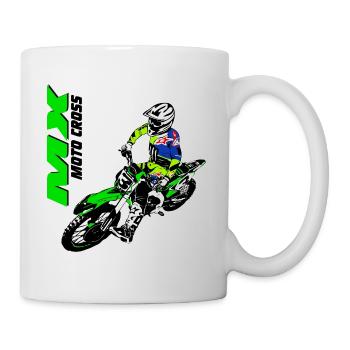 Moto Cross - Motocross - Supercross - MX - SX - Tasse - Weiß - Rechts