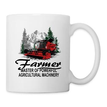 Mähdrescher - Combine harvester - Tasse - Weiß - Rechts