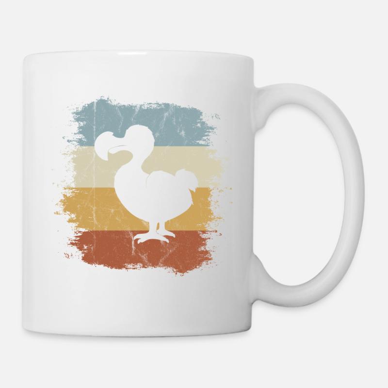 Lässiger Retro Oldschool Vogel Funky Vintage Dodo - Tasse - Weiß
