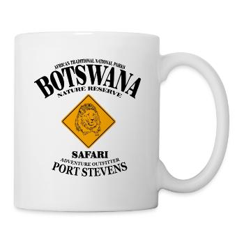 Botswana - Löwe - Tasse - Weiß - Rechts