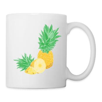Ananas - Tasse - Weiß - Rechts