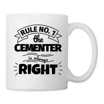 CEMENTER funny gift - Mug - white - Right
