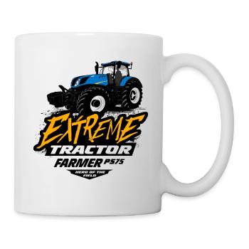 Traktor - Schlepper - Landwirt - Bauer - Tasse - Weiß - Rechts