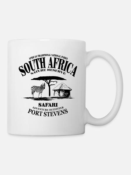 Südafrika - Zebra - Tasse - Weiß