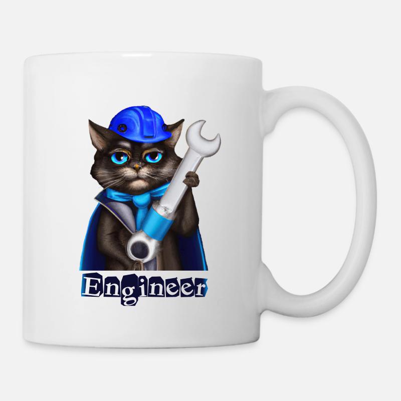 Cat Engineer - Mug - white