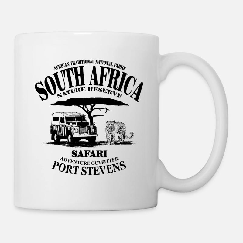 Südafrika - Leopard - Tasse - Weiß
