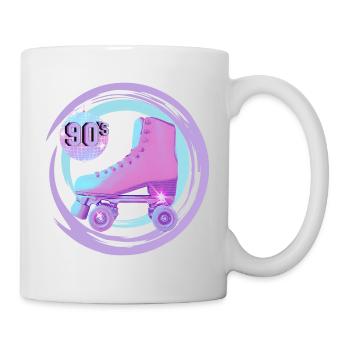 90er PARTY TIME - Tasse - Weiß - Rechts