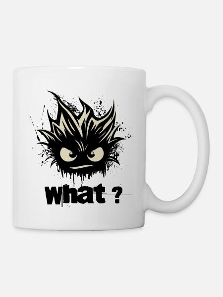 Was? Süßes Monster - Tasse - Weiß