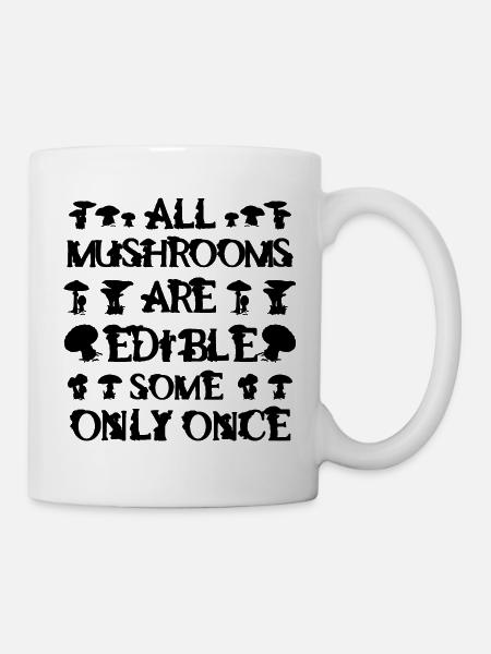 Pilze sammeln - Tasse - Weiß