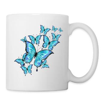 Papillons - Mug blanc - blanc - Droite