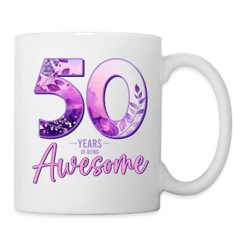 50 ans 50 cadeau d’anniversaire femme - Mug blanc - blanc - Droite