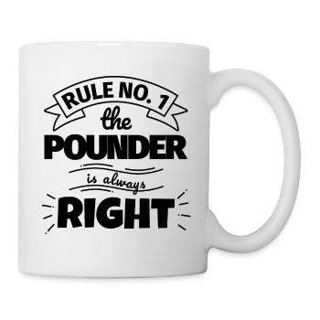 POUNDER funny gift - Mug - white - Right