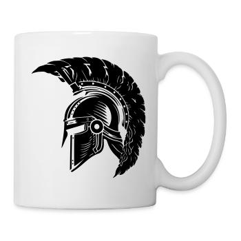Spartaner Helm Gladiator Sparta - Tasse - Weiß - Rechts