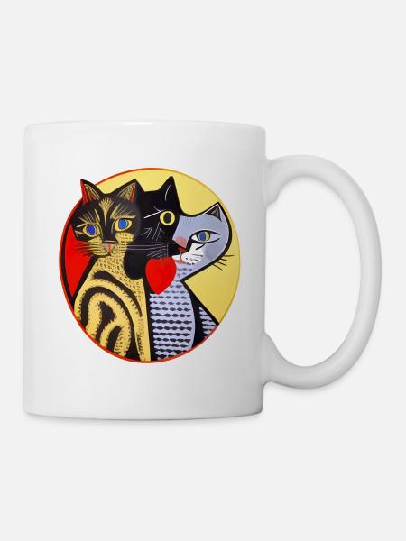 katzen 240red - Tasse - Weiß