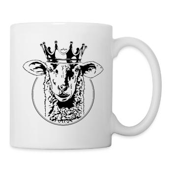 SHEEP with crown funny sheep Wilsign's Shepherd - Mug - white - Right