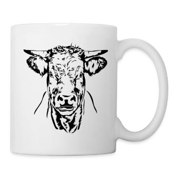 Cow Ox Bull Portrait Pasture Animal Wilsigns - Mug - white - Right