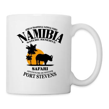 Namibia - Nashorn - Tasse - Weiß - Rechts