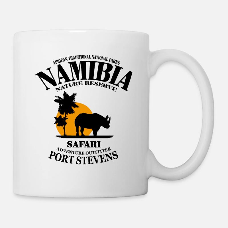 Namibie - Rhinocéros - Mug blanc - blanc