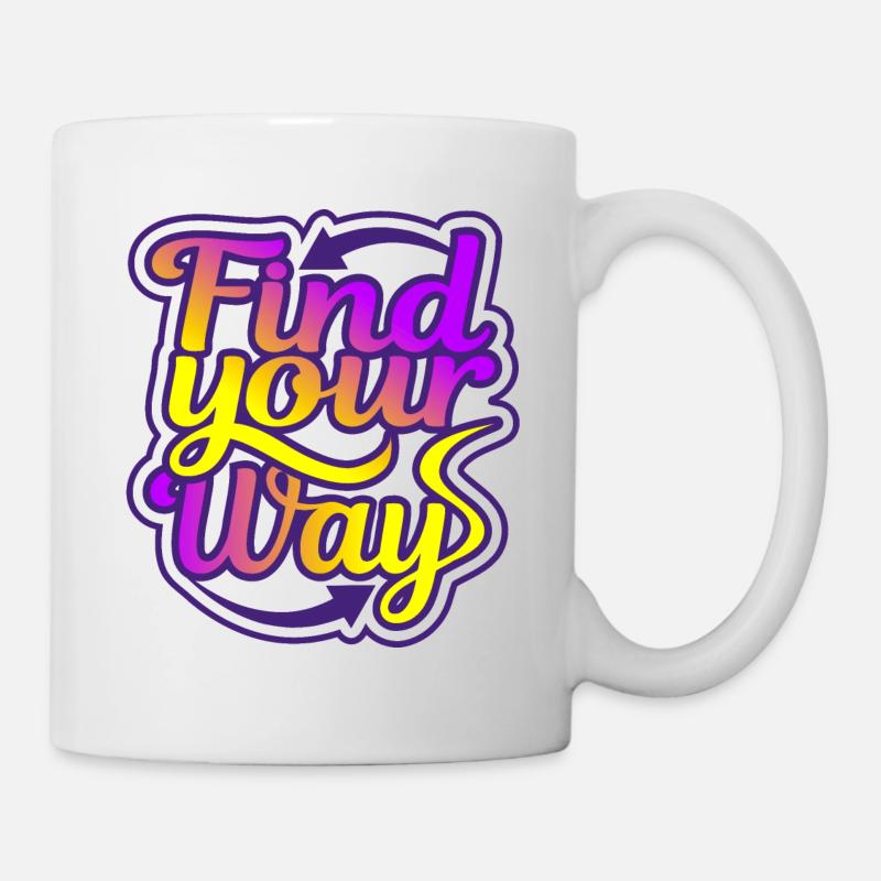 Trouvez votre chemin - Mug blanc - blanc