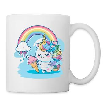 Rainbow unicorn for children - colorful and cheerful - Mug - white - Right
