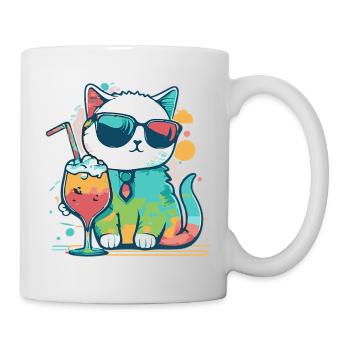 The coolest cat on the beach - Mug - white - Right