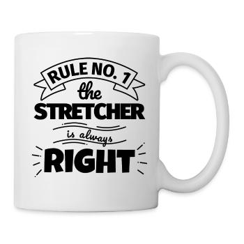 STRETCHER lustiges Geschenk - Tasse - Weiß - Rechts