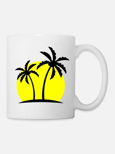 Symbole de Palm Island - Mug blanc - blanc