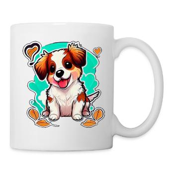 Chien mignon: coup de foudre - Mug blanc - blanc - Droite