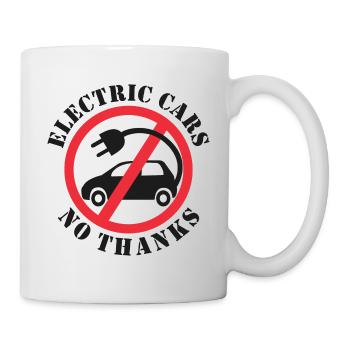 Voitures électriques Non merci - Mug blanc - blanc - Droite