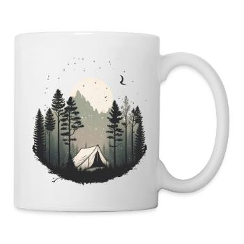 Zelt im Walt für Camper und Backpacker - Tasse - Weiß - Rechts