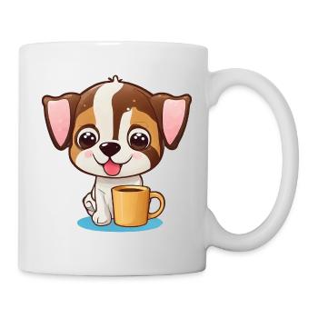 A must for every dog lover: happiness with a dog - Mug - white - Right