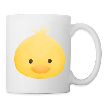 Gelbe Ente - Tasse - Weiß - Rechts